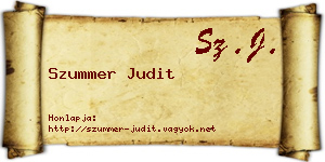 Szummer Judit névjegykártya